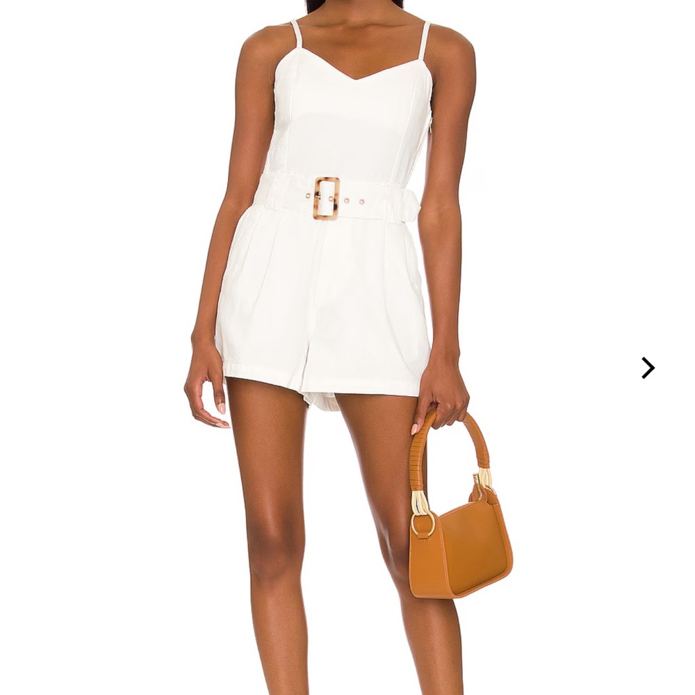 White Jean Sloan Romper-Show me your mumu